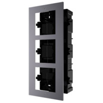 Hikvision DS-KD-ACF3/Plastic - Врізна монтажна рамка на 3 модулі