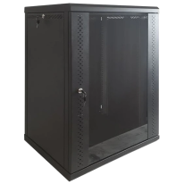 Шафа EServer 12U 600х600х637 скло, чорна