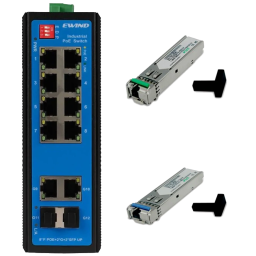 Ewind EW-PIS1712-8FE + SFP-1.25G-20KM-TX/RX - Комплект