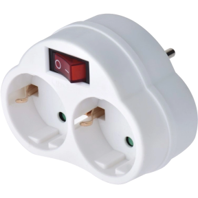 Адаптер с выключателем EMOS P0063 2 розетки фото