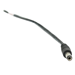 Роз'єм живлення - кабель DC-M (D 5,5x2,5мм) 25см black