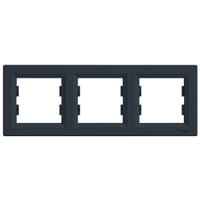 Schneider Asfora (EPH5800371) - Рамка 3-на антрацит горизонтальна купити