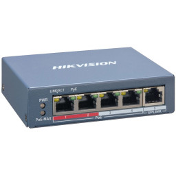 Hikvision DS-3E1105P-EI - 4-портовий комутатор Fast Ethernet Smart POE