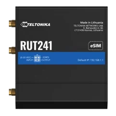 Teltonika RUT241 – Промышленный маршрутизатор (4G LTE Cat 4, Wi-Fi 4, eSIM, 2xRJ45, I/O, RMS) фото