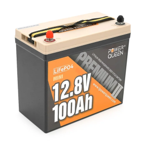 Литиевая аккумуляторная батарея LiFePO4 Power Queen 12.8В 100Ач Mini (1280Вт-ч, BMS 100A) купить