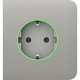 Ajax SideCover (smart) [ type F ] Oyster - Передня панель та кришка розетки
