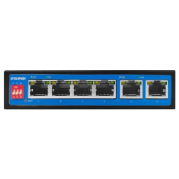 EWIND EW-S1906CF-DP – Некерований PoE-комутатор (4xPoE, 2xUplink, 60 Вт, AI Watchdog)