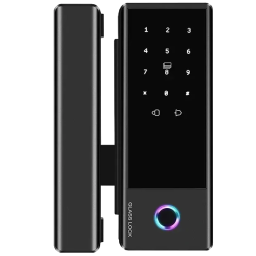 SEVEN LOCK SL-7776BF black - Умный биометрический замок на стеклянную дверь