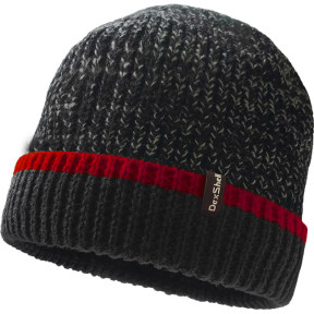 Шапка водонепроникна Dexshell Cuffed Beanie, р-р S/M (56-58 см) чорна з червоною смужкою - фото №1 Шапка водонепроникна Dexshell Cuffed Beanie, р-р S/M (56-58 см) чорна з червоною смужкою купити