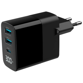 Gembird TA-UC-PDQC30LCD-BK-02 - Сетевое зарядное устройство купить