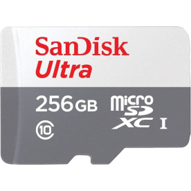 SanDisk Ultra 256GB – Карта пам'яті (microSDXC, 100 МБ/с, Class 10)