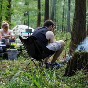 Стілець складаний Naturehike Stellaluna L04 CNK2450JJ015, розмір M, алюміній, чорний купити