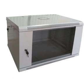 Hypernet WMNC-35-6U-FLAT – Шафа комутаційна настінна (6U, 600x350мм, скло) зображення