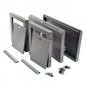 Коммутационный шкаф 19" 6U, 600x350x373мм (Ш*Г*В), эконом,акриловое стекло, серый фото