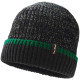 Шапка водонепроницаемая Dexshell Cuffed Beanie, р-р S/M (56-58 см) черная с зеленой полоской