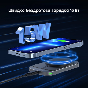 Автомобільний зарядний пристрій Choetech T206-F Black (15W, магнітне кріплення, USB-C, Qi-стандарт) Ціна
