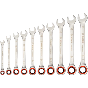 Bosch Professional (1600A02AU0) - Набір гайкових ключів з храповиком 10 шт - фото №1 Bosch Professional (1600A02AU0) - Набір гайкових ключів з храповиком 10 шт купити