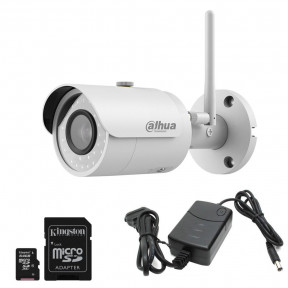 Комплект IP відеоспостереження на 1 вуличну Wi-Fi камеру 1.3МП Dahua KIT-1B64V1 - фото №1 Комплект IP відеоспостереження на 1 вуличну Wi-Fi камеру 1.3МП Dahua KIT-1B64V1 купити