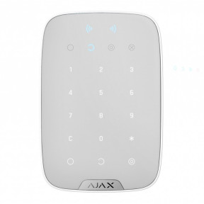 Клавіатура з підтримкою безконтактних карток і брелоків Ajax KeyPad Plus Біла купити