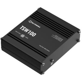 Teltonika TSW100 – Неуправляемый коммутатор (5xGbE, 4xPoE+ 802.3af/at до 120W, IP30) купить