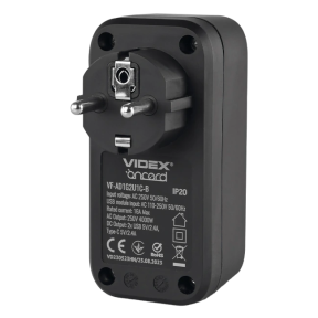VIDEX ONCORD з/з 1п 2.4A 2USB+USB-C Black - Сетевой адаптер с заземлением - фото №4 VIDEX ONCORD з/з 1п 2.4A 2USB+USB-C Black - Сетевой адаптер с заземлением фото