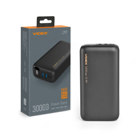 VIDEX VPB-297 22.5W Black - Повербанк 30000mAh