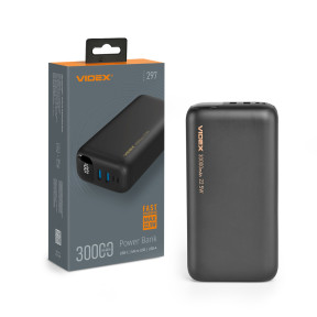 VIDEX VPB-297 22.5W Black - Повербанк 30000mAh купити