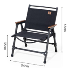 Крісло складане Naturehike CNK2350JJ015, алюміній, чорний фото