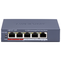 Hikvision DS-3E0105P-E/M(C) POE - Комутатор 5 портів некерований