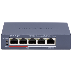 Hikvision DS-3E0105P-E/M(C) POE - Комутатор 5 портів некерований