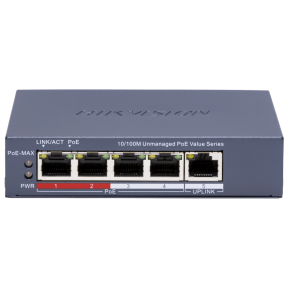 Hikvision DS-3E0105P-E/M(C) POE - Комутатор 5 портів некерований купити