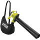 Повітродувка-пилосос садова RYOBI RBV3000CSV, 3000Вт (14 м/хв) (+ Насадка для високошвидкісного збирання, мішок для листя)