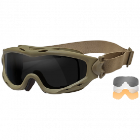 Защитные баллистические очки Wiley X SPEAR Dual Серые/Прозрачные/Оранжевые линзы/Матовая телесная оправа