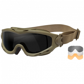 Защитные баллистические очки Wiley X SPEAR Dual Серые/Прозрачные/Оранжевые линзы/Матовая телесная оправа купить