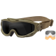 Защитные баллистические очки Wiley X SPEAR Dual Серые/Прозрачные/Оранжевые линзы/Матовая телесная оправа