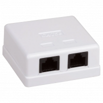 Hypernet MB-UTP6-2 Розетка 2-портова RJ45 UTP, біла, 6 категорія