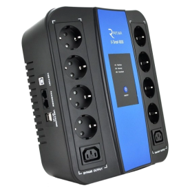 Источник бесперебойного питания Ritar U-Smart-1000 600 Вт AVR 8xSCHUKO RJ45