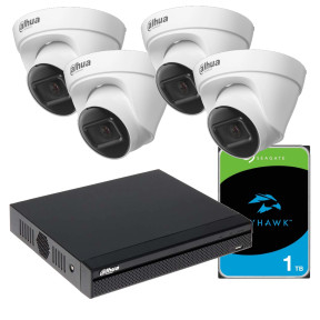 Dahua Внутренний Контроль 4: Комплект IP-наблюдения (4 купольные камеры) - фото №1 Dahua Внутренний Контроль 4: Комплект IP-наблюдения (4 купольные камеры) купить