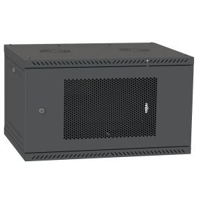 Шафа телекомунікаційна двері перф (RAL9005) IPCOM 4U 600x350 купити