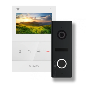 Slinex SQ-04N Cloud white + ML-17HD black - Комплект видеодомофон + панель вызова купить