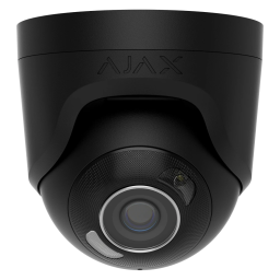Ajax TurretCam HL (8 Mp/2.8 mm) Black - Дротова купольна IP-камера з гібридним підсвічуванням