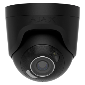 Ajax TurretCam HL (8 Mp/2.8 mm) Black - Дротова купольна IP-камера з гібридним підсвічуванням купити