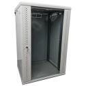 Шкаф EServer 15U 600х500х773 стекло, серый