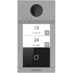 Hikvision DS-KV8213-WME1(C)/Flush - 2-кнопочная металлическая панель вызова