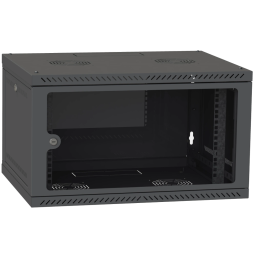 Шкаф телекоммуникационный двери стекло (черный) IPCOM 6U 600x600