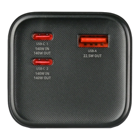 VIDEX VPB-316 – Повербанк (30000мАг, 140W PD, 2xUSB-C, USB-A, TFT) зображення