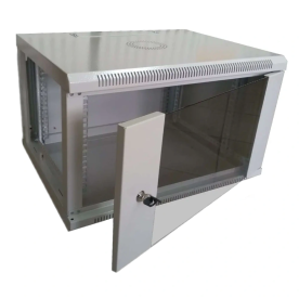 Hypernet WMNC-35-6U-FLAT – Шафа комутаційна настінна (6U, 600x350мм, скло)