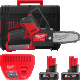 Пила ланцюгова акумуляторна шина 15 см MILWAUKEE M12 FUEL FHS-602X (+ заряд.пристрій, 2 акум., HD кейс)