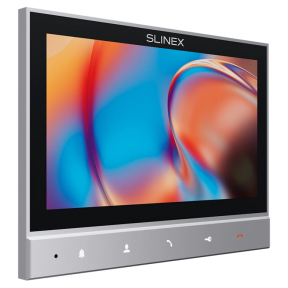 Комплект відеодомофону Slinex SK-07 grey + панель виклику ML-17HR graphite зображення