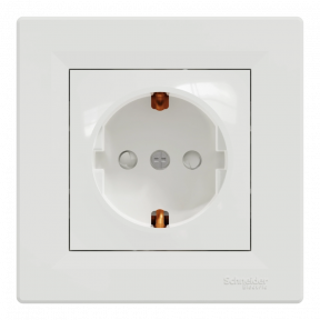 Schneider Electric ASFORA EPH2900221 Розетка одинарная с заземлением и шторкой купить